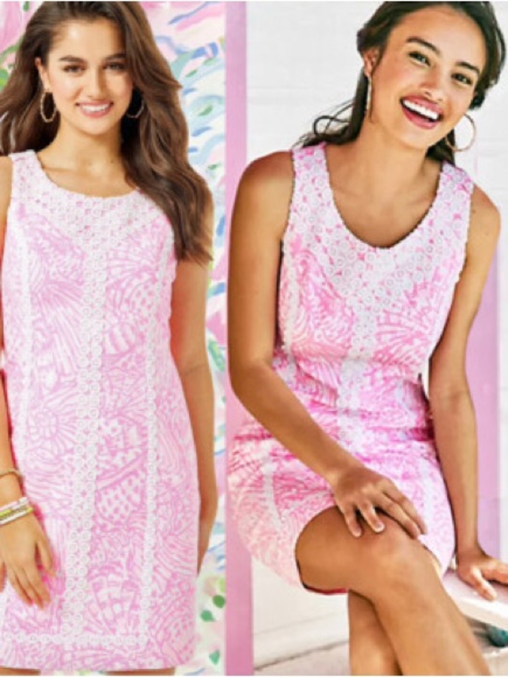 LILLY PULITZER • NWT Macfarlane Shift Dress In Pelican Pink Sea Cups size 0